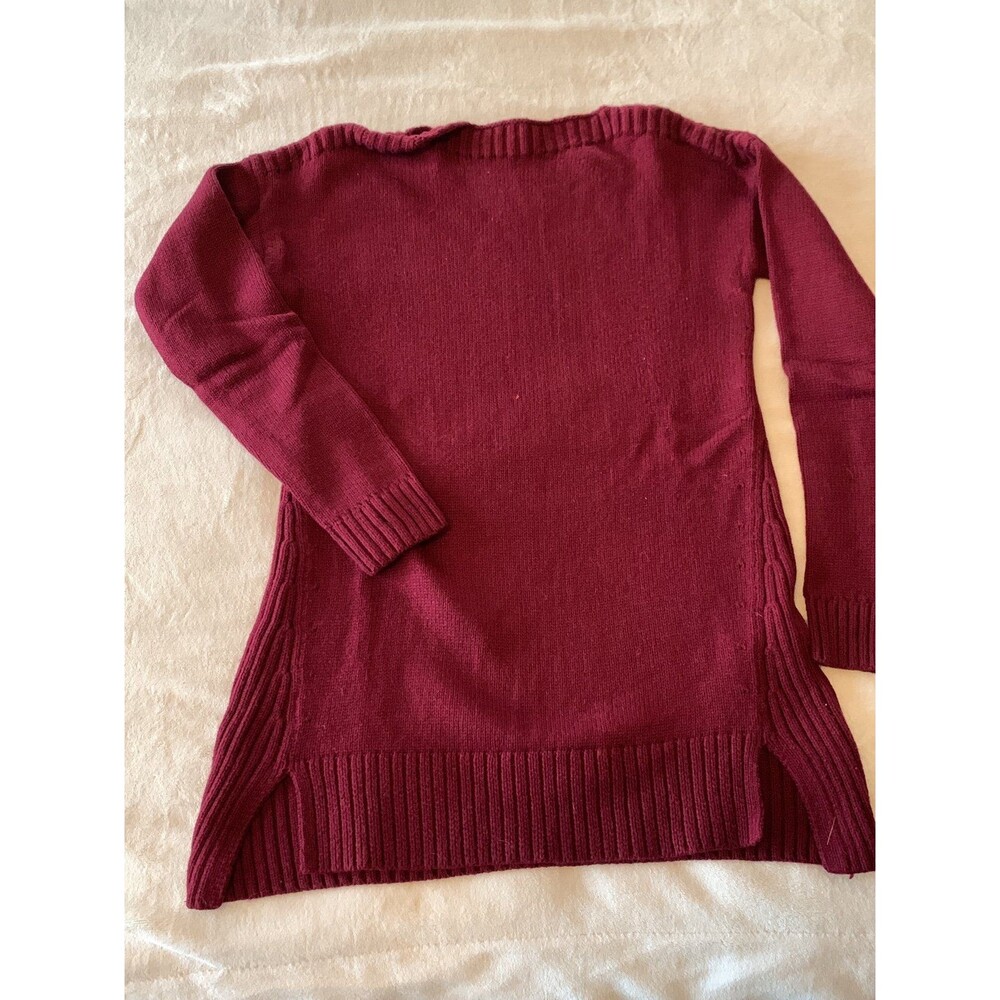 Loft Tunic Sweater, Burgundy, Size XXSP